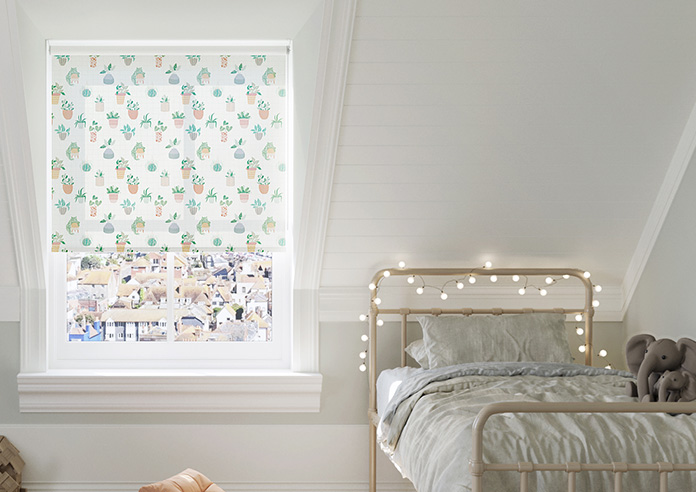 Succulent Plant Pots, Lush Green - Twist&Fit Roller Blind - Image 3